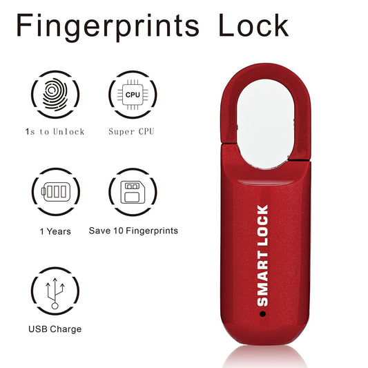 Smart Fingerprint Padlock Keyless Anti Theft Security Lock