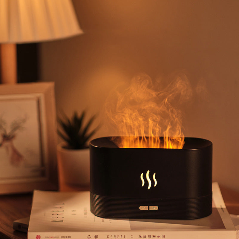 Flame LED Lamp Aroma Diffuser and Air Humidifier Ultrasonic Cool Mist
